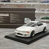 Accensione Nissan 1994 Skyline GT-R R32 Wangan Midnight Reina Akikawa White 1:18 – Modello in resina collezionabile