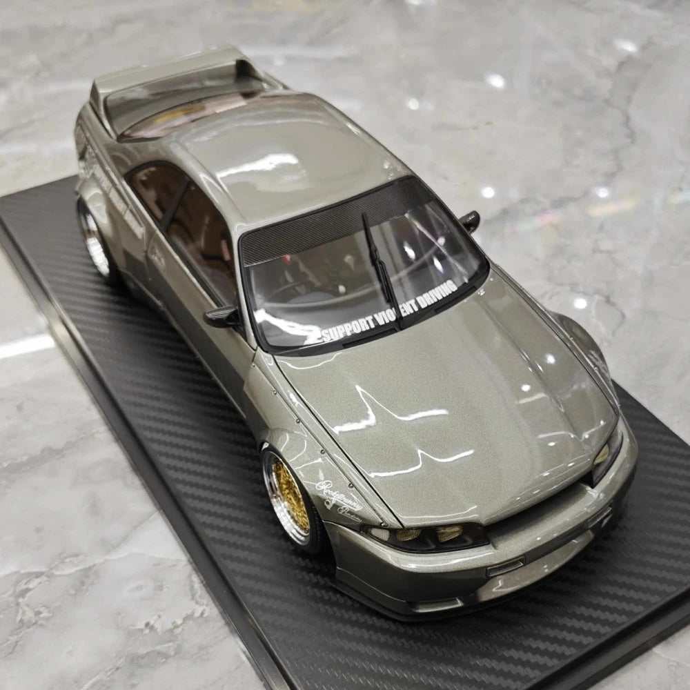 [Ignition] 1:18 Nissan 1995 Skyline GT-R R33 gris voiture miniature Resin
