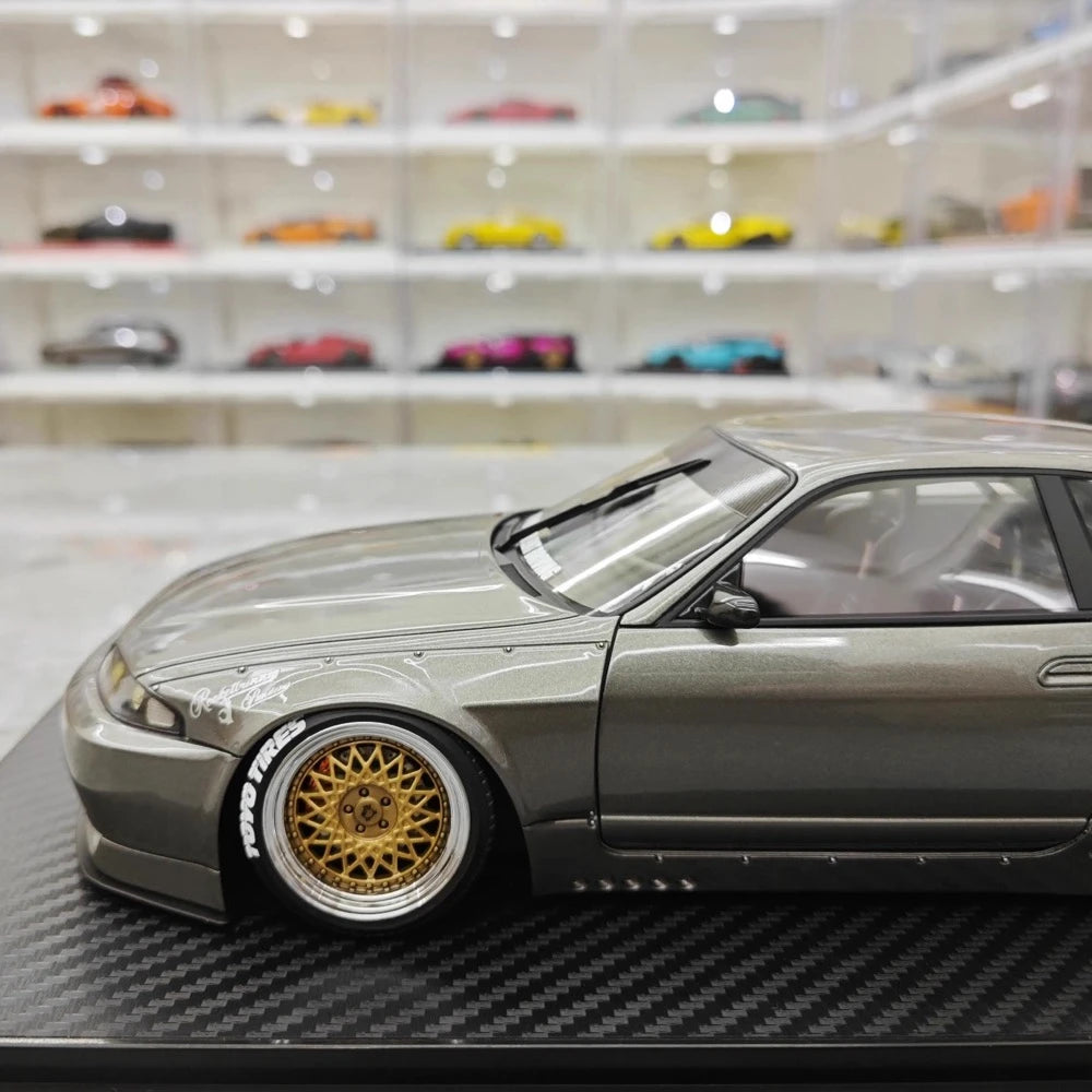 [Ignition] 1:18 Nissan 1995 Skyline GT-R R33 gris voiture miniature Resin