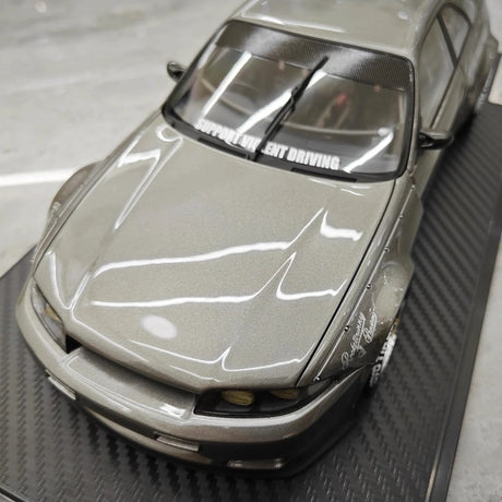 [Ignition] 1:18 Nissan 1995 Skyline GT-R R33 Gray Model Car Resin