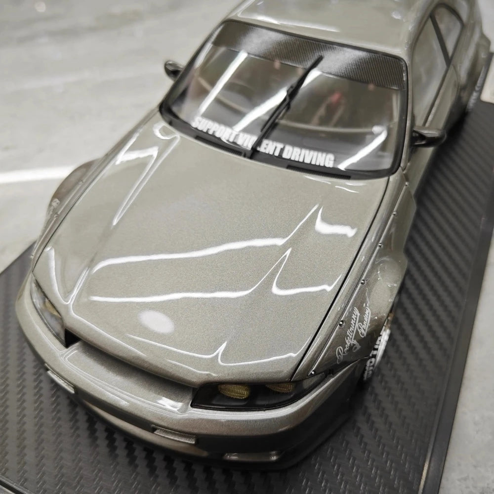 [Ignition] 1:18 Nissan 1995 Skyline GT-R R33 gris voiture miniature Resin