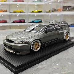 [Ignition] 1:18 Nissan 1995 Skyline GT-R R33 gris voiture miniature Resin
