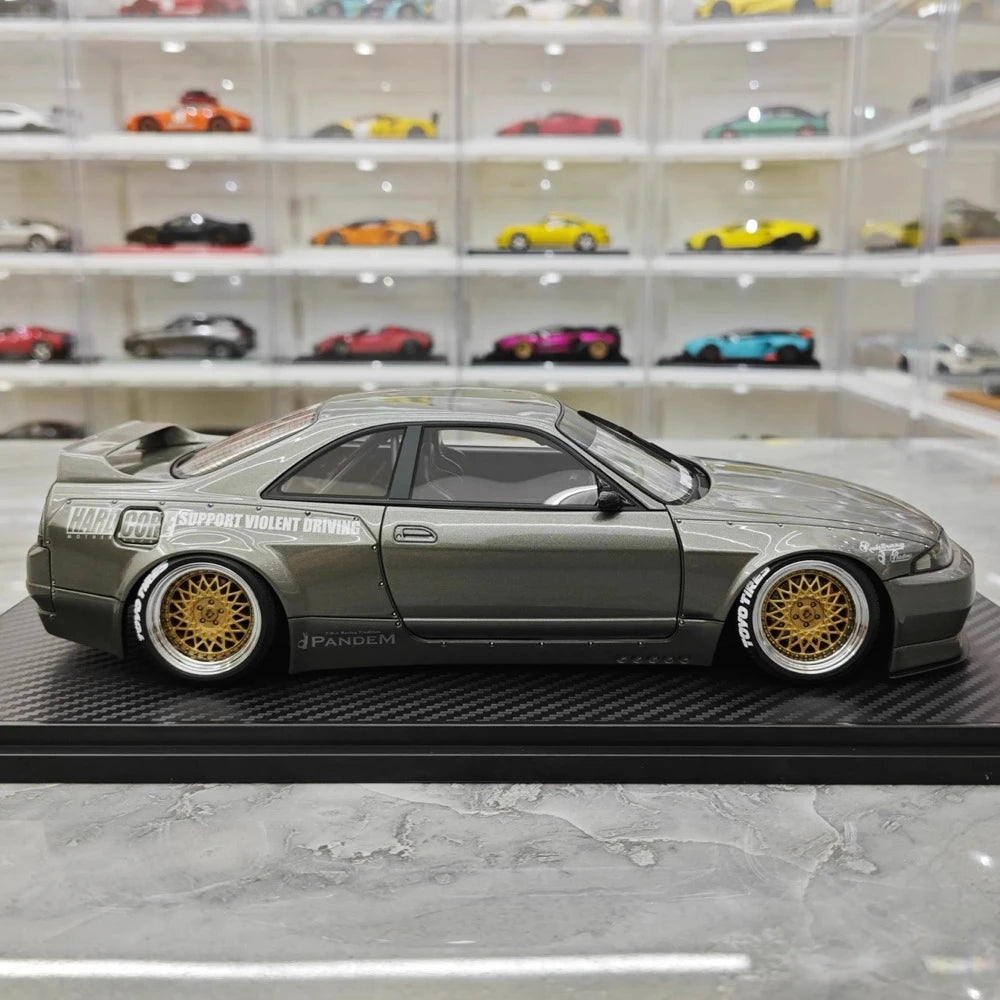 [Ignition] 1:18 Nissan 1995 Skyline GT-R R33 gris voiture miniature Resin