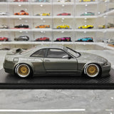 [Ignition] 1:18 Nissan 1995 Skyline GT-R R33 Gray Model Car Resin