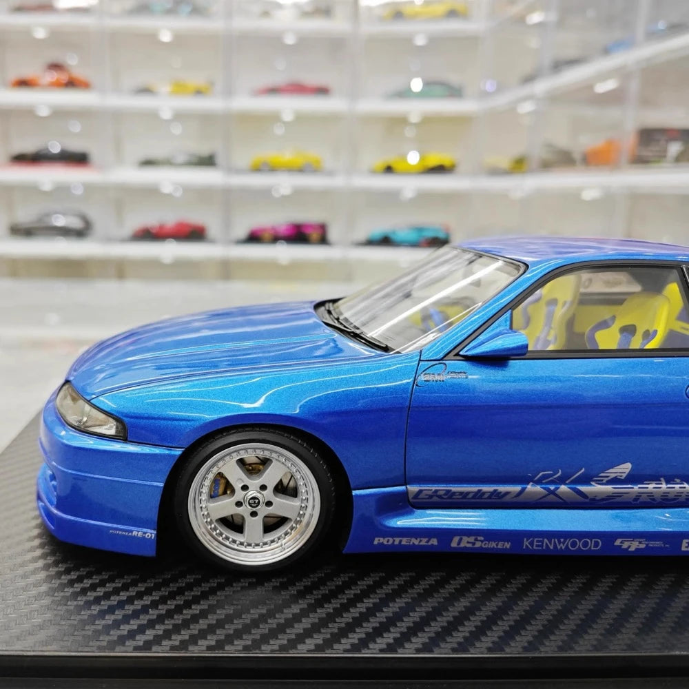 [Ignition] 1:18 Nissan 1995 Skyline GT-R R33 Greddy BCNR33 Blue Model Car Resin