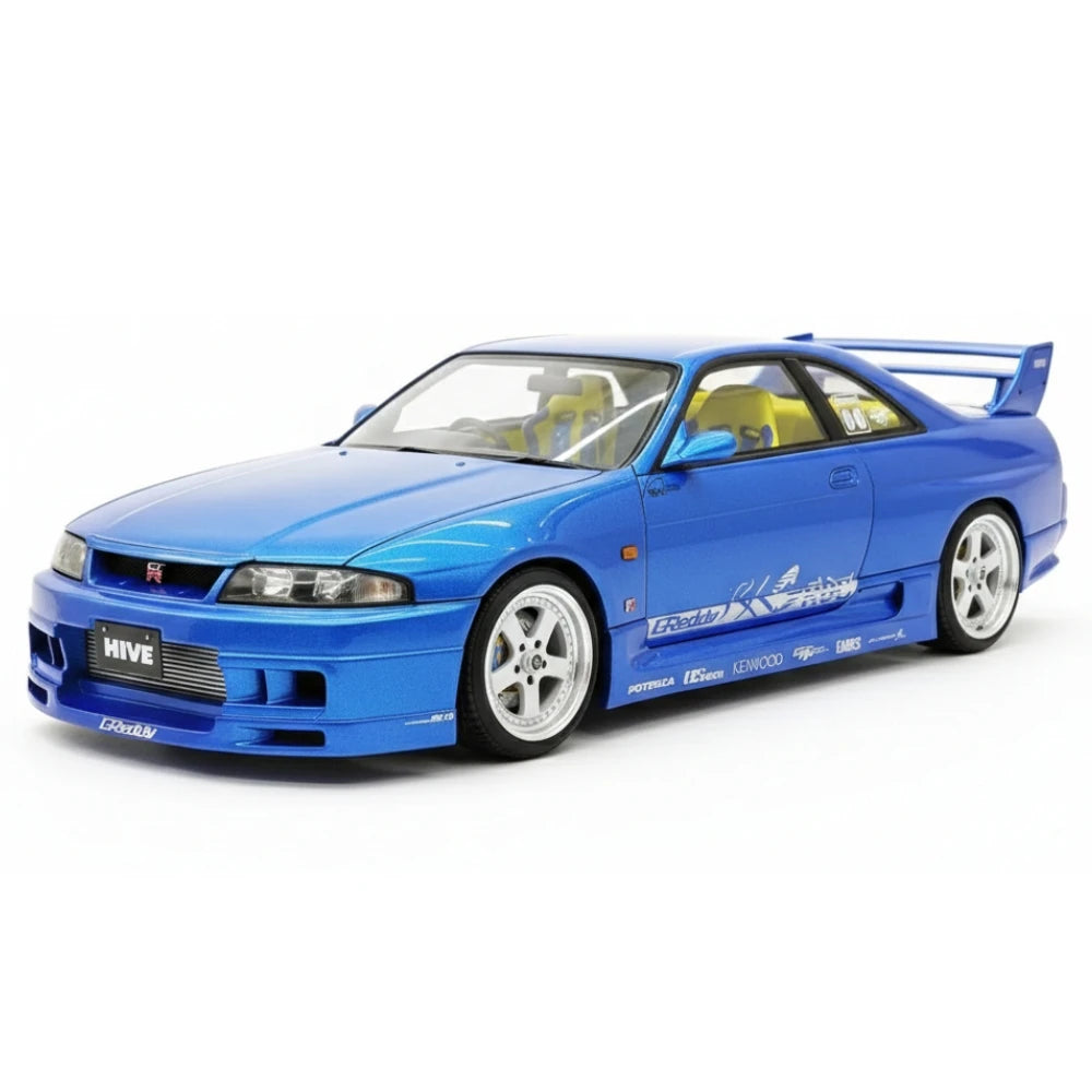 [Ignition] 1:18 Nissan 1995 Skyline GT-R R33 Greddy BCNR33 Blue Model Car Resin