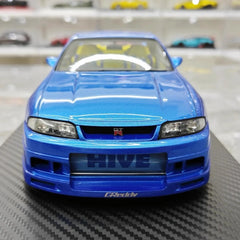 [Ignition] 1:18 Nissan 1995 Skyline GT-R R33 Greddy BCNR33 Blue Model Car Resin