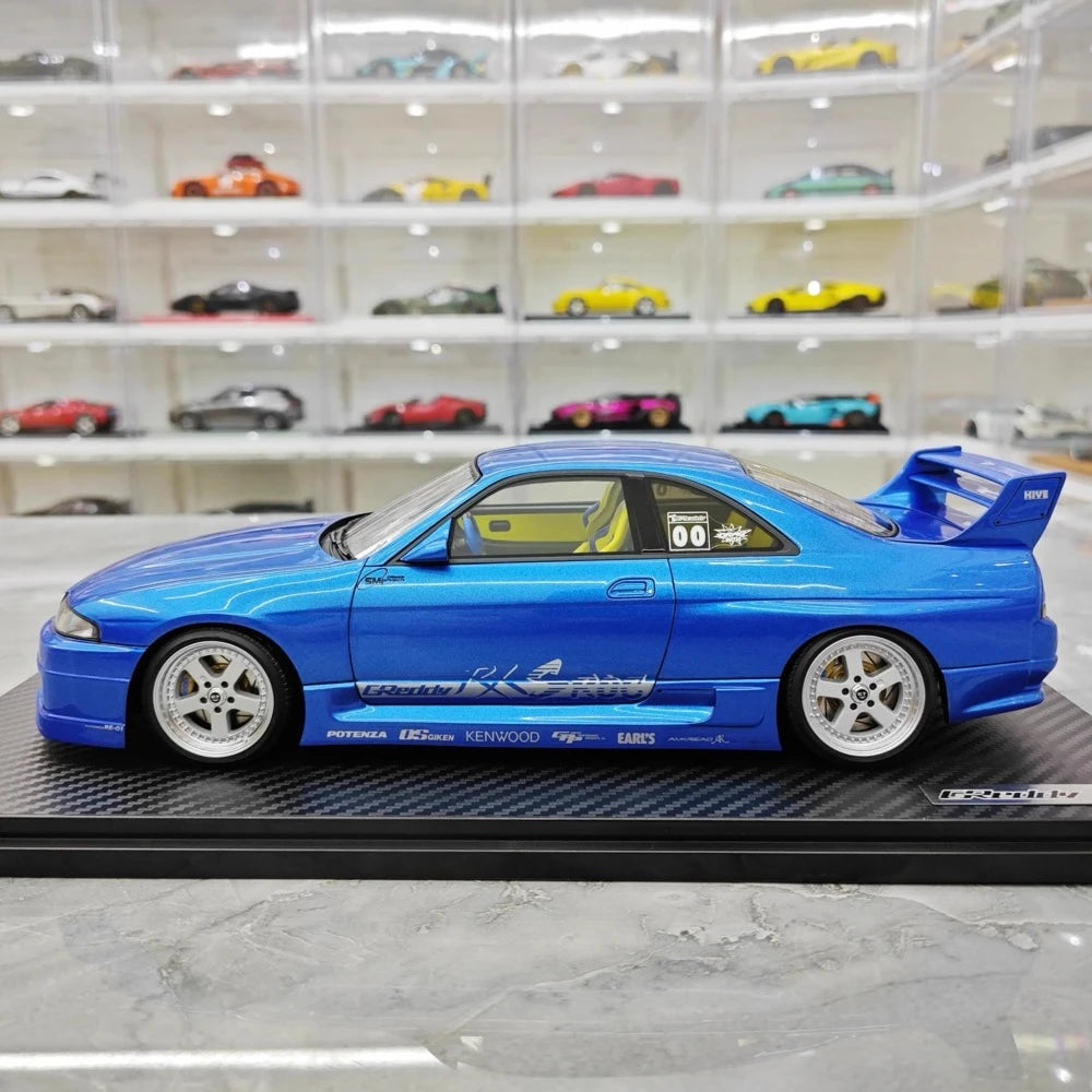 [Ignition] 1:18 Nissan 1995 Skyline GT-R R33 Greddy BCNR33 Blue Model Car Resin