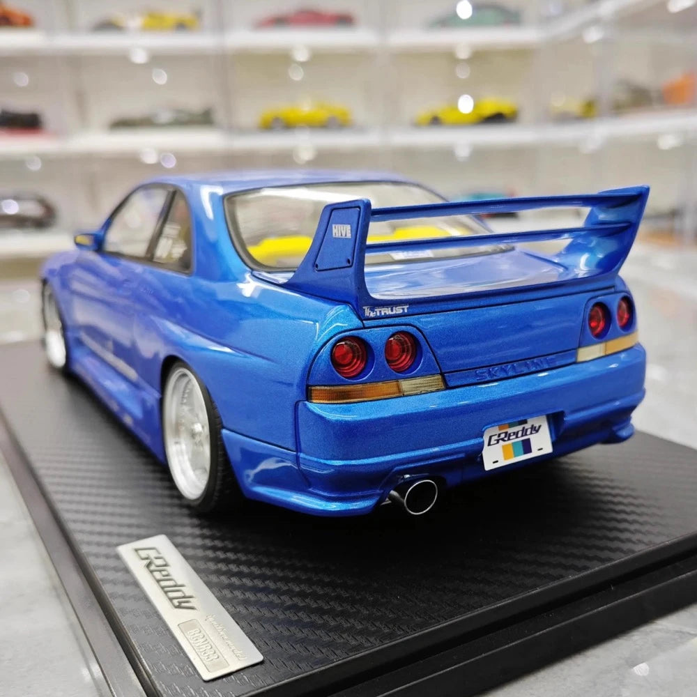 [Ignition] 1:18 Nissan 1995 Skyline GT-R R33 Greddy BCNR33 Blue Model Car Resin