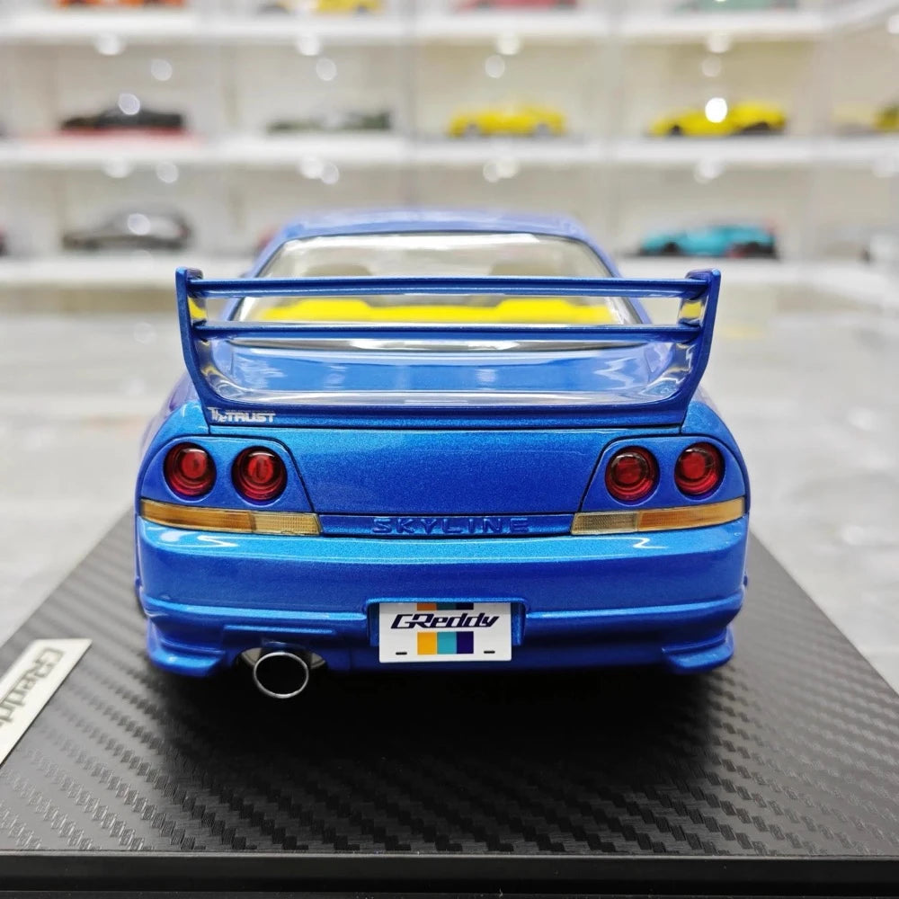 [Ignition] 1:18 Nissan 1995 Skyline GT-R R33 Greddy BCNR33 Blue Model Car Resin