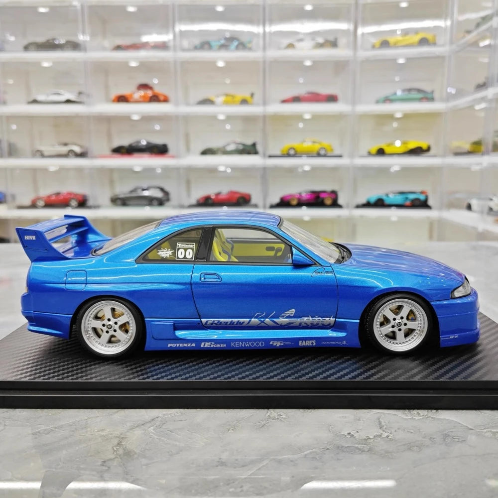 [Ignition] 1:18 Nissan 1995 Skyline GT-R R33 Greddy BCNR33 Blue Model Car Resin