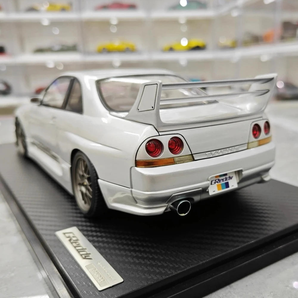 [Ignition] 1:18 Nissan 1995 Skyline GT-R R33 Greddy BCNR33 White Model Car Resin