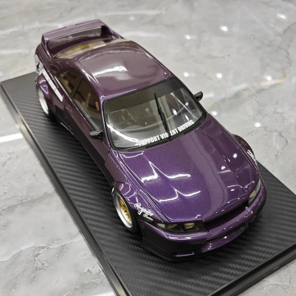 [Ignition] 1:18 Nissan 1995 Skyline GT-R R33 Purple Model Car Resin