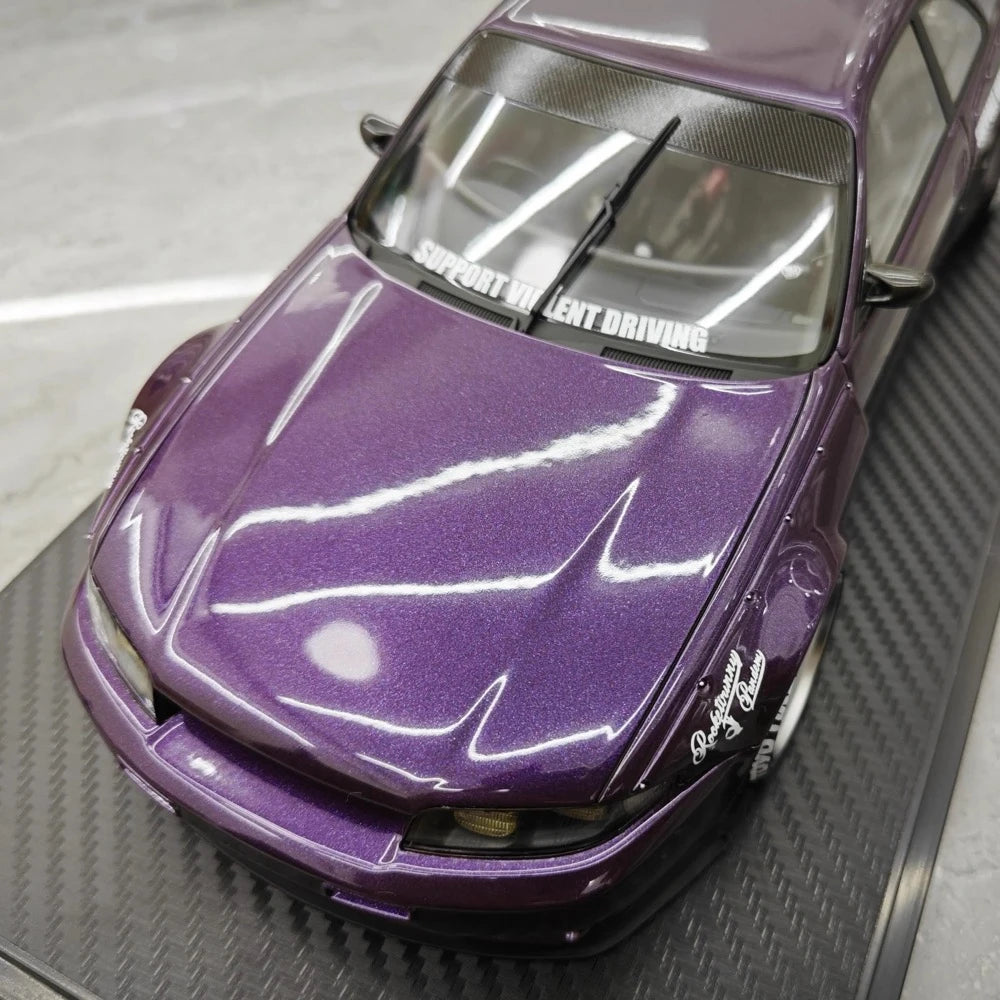 [Ignition] 1:18 Nissan 1995 Skyline GT-R R33 Purple Model Car Resin