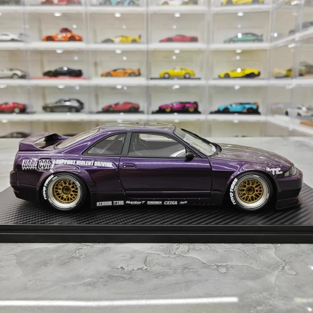 [Ignition] 1:18 Nissan 1995 Skyline GT-R R33 Purple Model Car Resin