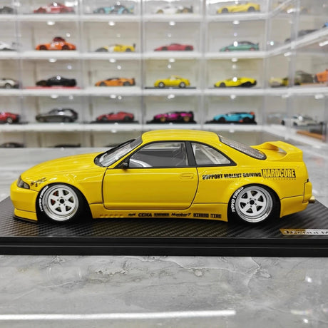 [Ignition] 1:18 Nissan 1995 Skyline GT-R R33 Yellow Model Car Resin