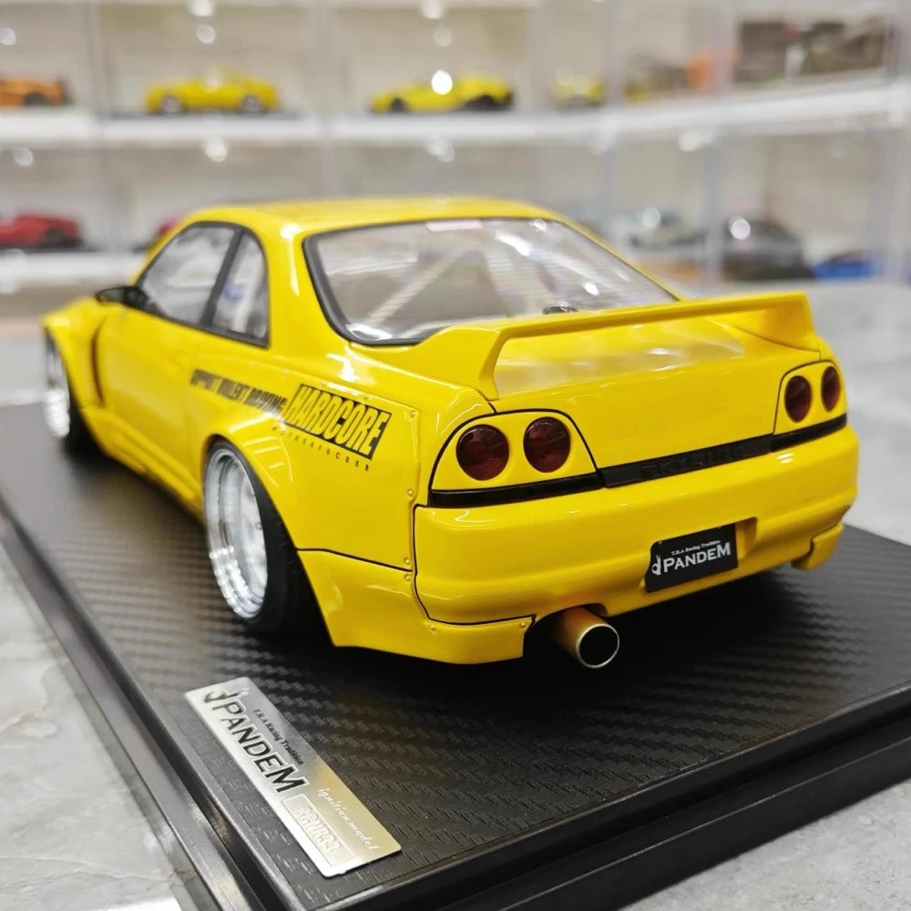 [Ignition] 1:18 Nissan 1995 Skyline GT-R R33 Yellow Model Car Resin