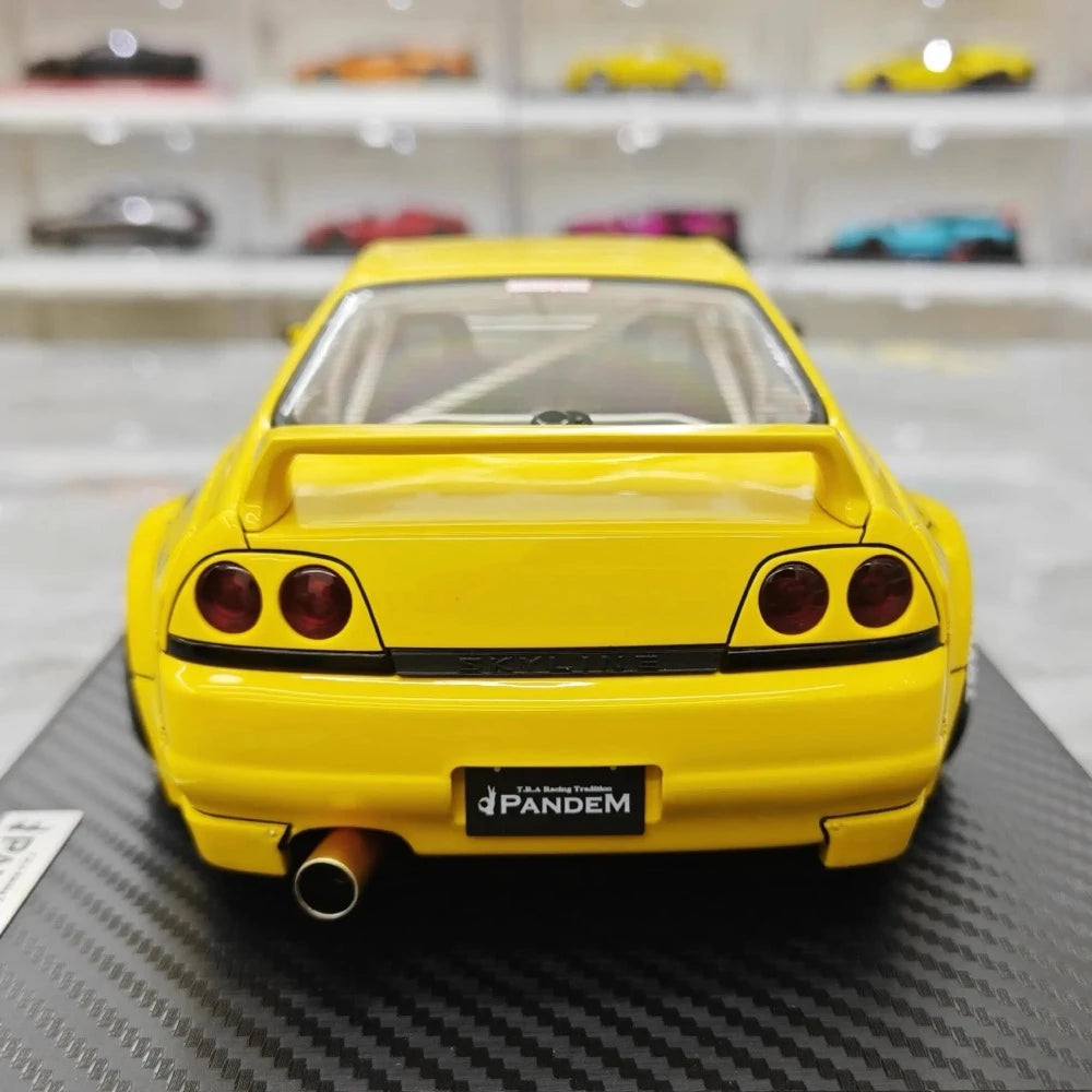 [Ignition] 1:18 Nissan 1995 Skyline GT-R R33 Yellow Model Car Resin
