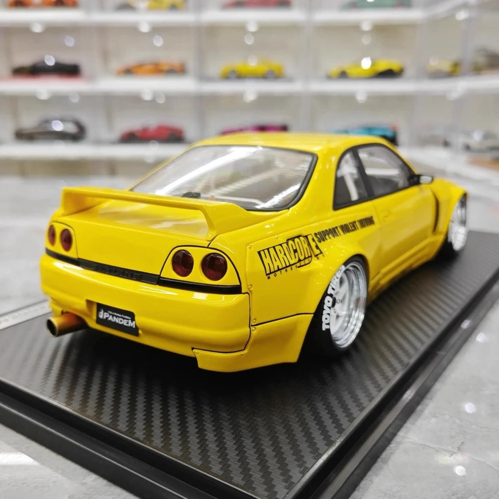 [Ignition] 1:18 Nissan 1995 Skyline GT-R R33 Yellow Model Car Resin