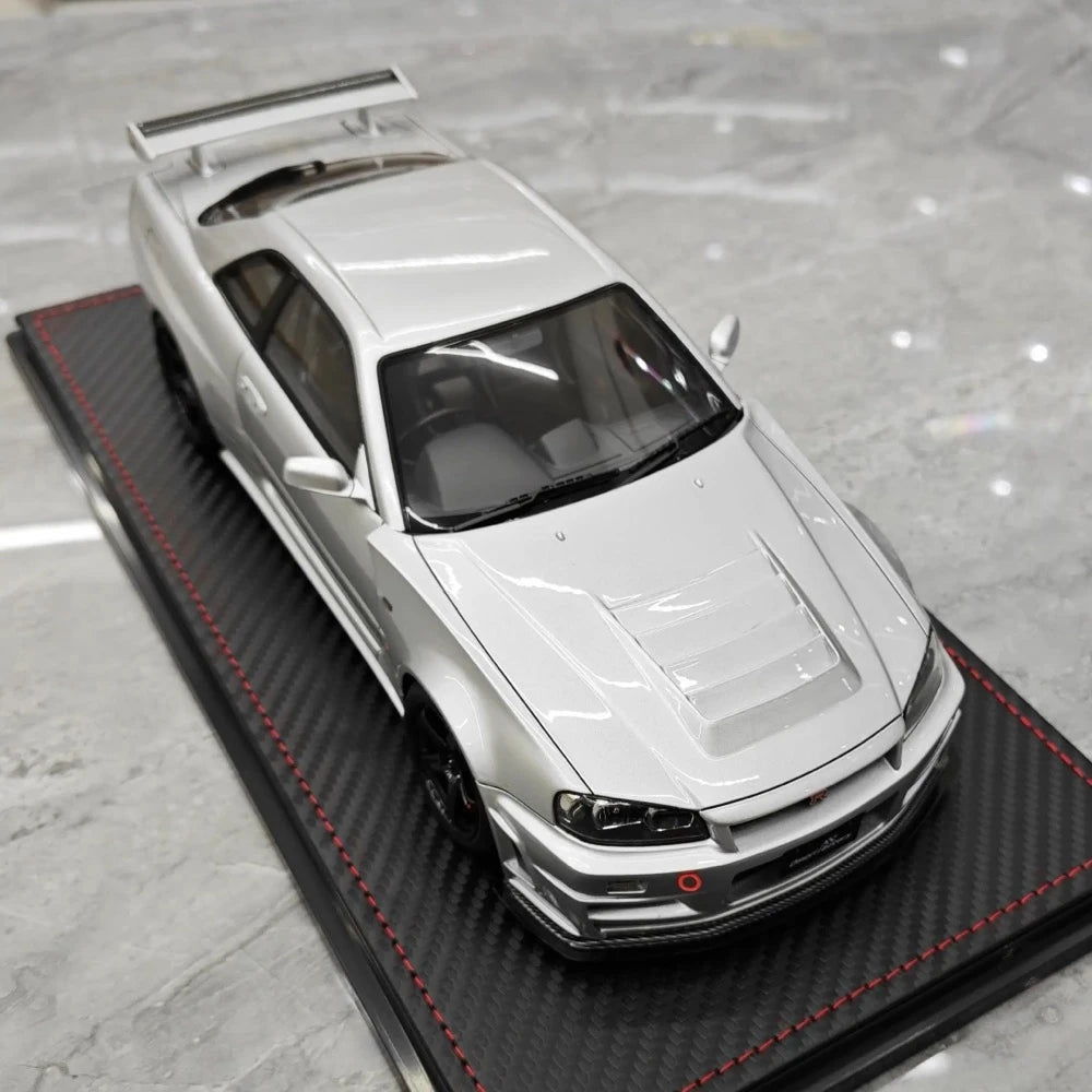 [Ignition] 1:18 Nissan 1999 Skyline GT-R Nismo Z-Tune argent voiture miniature Resin