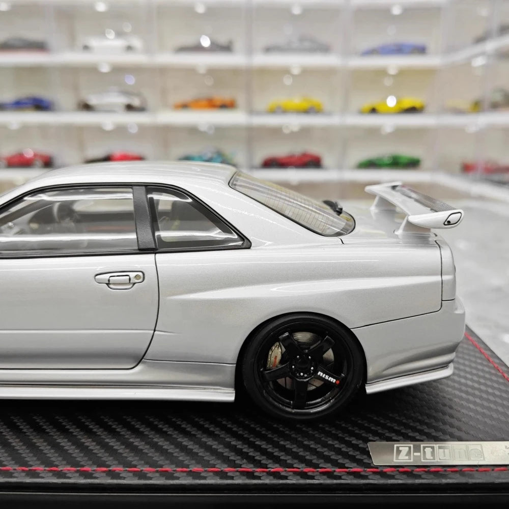 [Ignition] 1:18 Nissan 1999 Skyline GT-R Nismo Z-Tune argent voiture miniature Resin