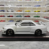 [Ignition] 1:18 Nissan 1999 Skyline GT-R Nismo Z-Tune Silver Model Car Resin