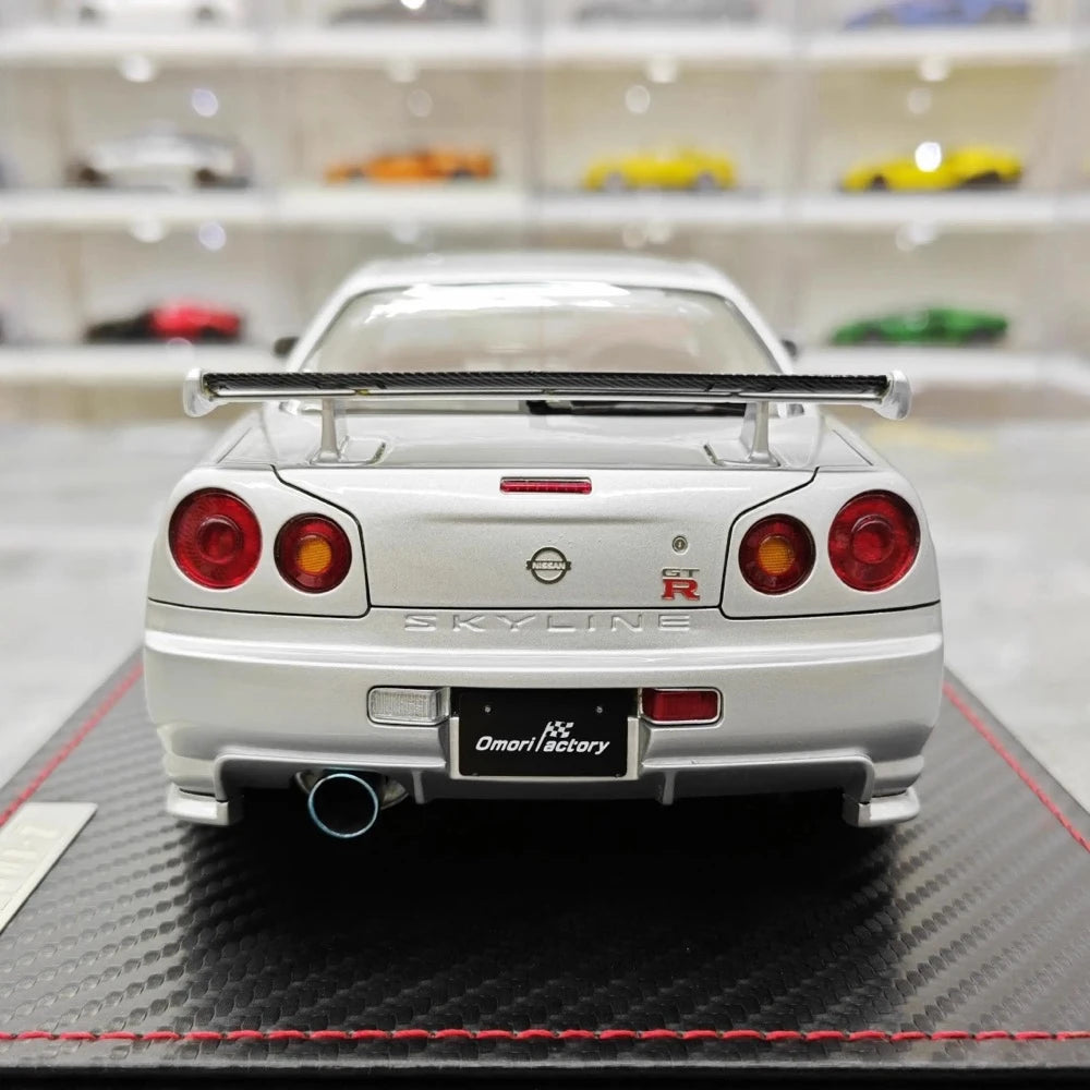 [Ignition] 1:18 Nissan 1999 Skyline GT-R Nismo Z-Tune argent voiture miniature Resin