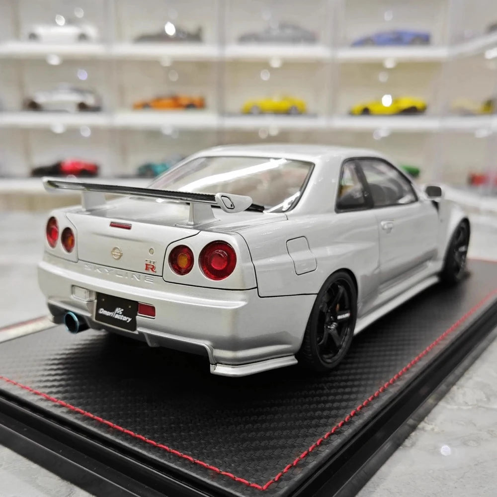 [Ignition] 1:18 Nissan 1999 Skyline GT-R Nismo Z-Tune argent voiture miniature Resin