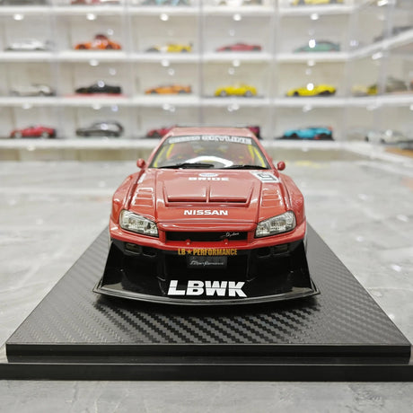 Ignition Nissan 1999 Skyline GT-R R34 LB-Super Silhouette Red 1:18 – Resina da collezione in resina
