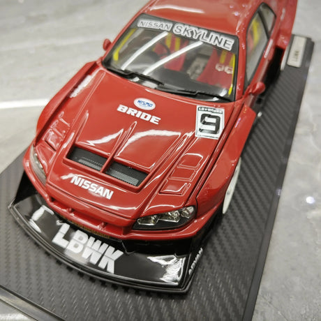 Ignition Nissan 1999 Skyline GT-R R34 LB-Super Silhouette Red 1:18 – Resina da collezione in resina