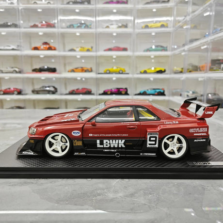 Ignition Nissan 1999 Skyline GT-R R34 LB-Super Silhouette Red 1:18 – Resina da collezione in resina