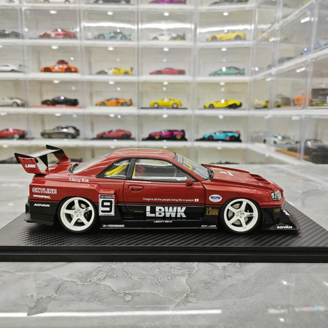 Ignition Nissan 1999 Skyline GT-R R34 LB-Super Silhouette Red 1:18 – Resina da collezione in resina