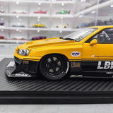 [Ignition] 1:18 Nissan 1999 Skyline GT-R R34 LBWK Yellow Model Car Resin