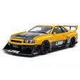 [Ignition] 1:18 Nissan 1999 Skyline GT-R R34 LBWK Yellow Model Car Resin