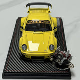 Ignition Porsche 1987 911 930 RWB JDM Amarelo 1:18 – Resina de Modelo de Resina Colecionável