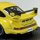 Ignition Porsche 1987 911 930 RWB JDM Amarelo 1:18 – Resina de Modelo de Resina Colecionável