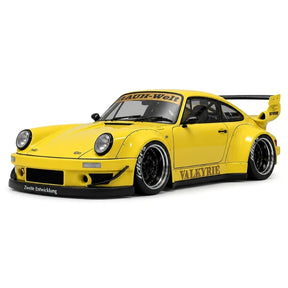 Ignition Porsche 1987 911 930 RWB JDM Amarelo 1:18 – Resina de Modelo de Resina Colecionável