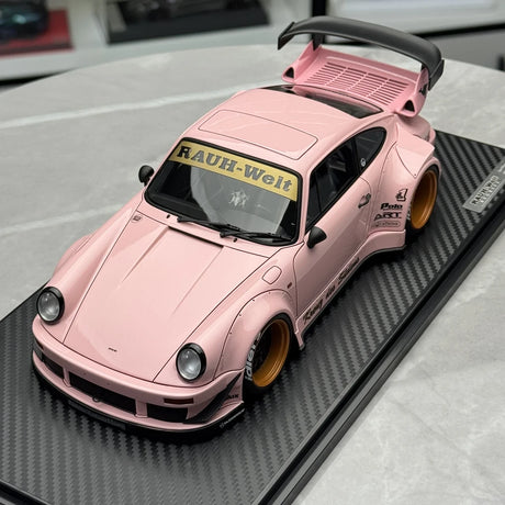 Ignition Porsche 1987 911 930 RWB Pink 1:18 – Resina de Modelo de Resina de Coleção