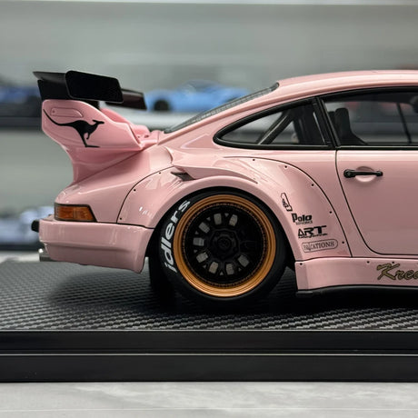 Ignition Porsche 1987 911 930 RWB Pink 1:18 – Resina de Modelo de Resina de Coleção