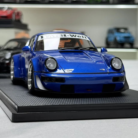 Ignition Porsche 1991 911 964 RWB Blue 1:18 – Resina de Modelo de Resina de Coleção