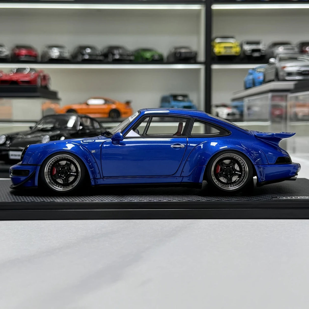 Ignition Porsche 1991 911 964 RWB Blue 1:18 – Resina de Modelo de Resina de Coleção