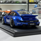Ignition Porsche 1991 911 964 RWB Blue 1:18 – Resina de Modelo de Resina de Coleção