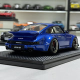 Ignition Porsche 1991 911 964 RWB Blue 1:18 – Resina de Modelo de Resina de Coleção
