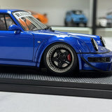 Ignition Porsche 1991 911 964 RWB Blue 1:18 – Resina de Modelo de Resina de Coleção