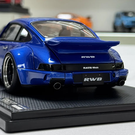 Ignition Porsche 1991 911 964 RWB Blue 1:18 – Resina de Modelo de Resina de Coleção