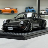 Ignition Porsche 1991 911 964 RWB Glossy zwart 1:18 – Collectible resin Model resin