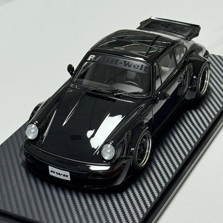 Ignition Porsche 1991 911 964 RWB Glossy Black 1:18 – Resina de Modelo de Resina de Coleção