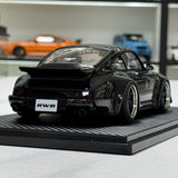 Ignition Porsche 1991 911 964 RWB Glossy zwart 1:18 – Collectible resin Model resin