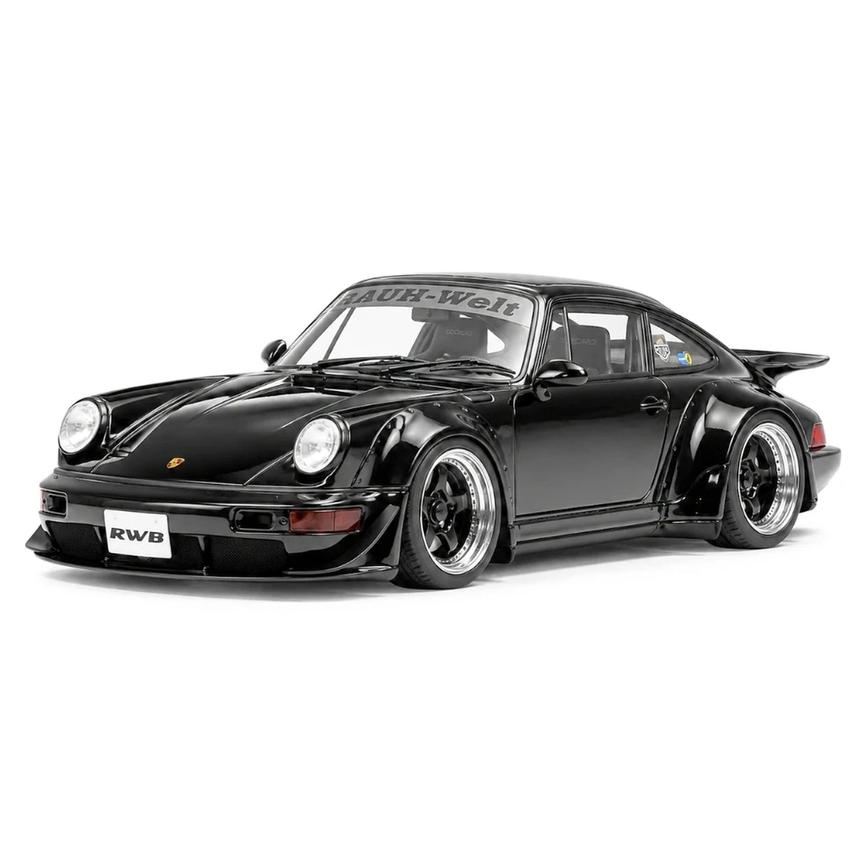 Ignition Porsche 1991 911 964 RWB Glossy zwart 1:18 – Collectible resin Model resin