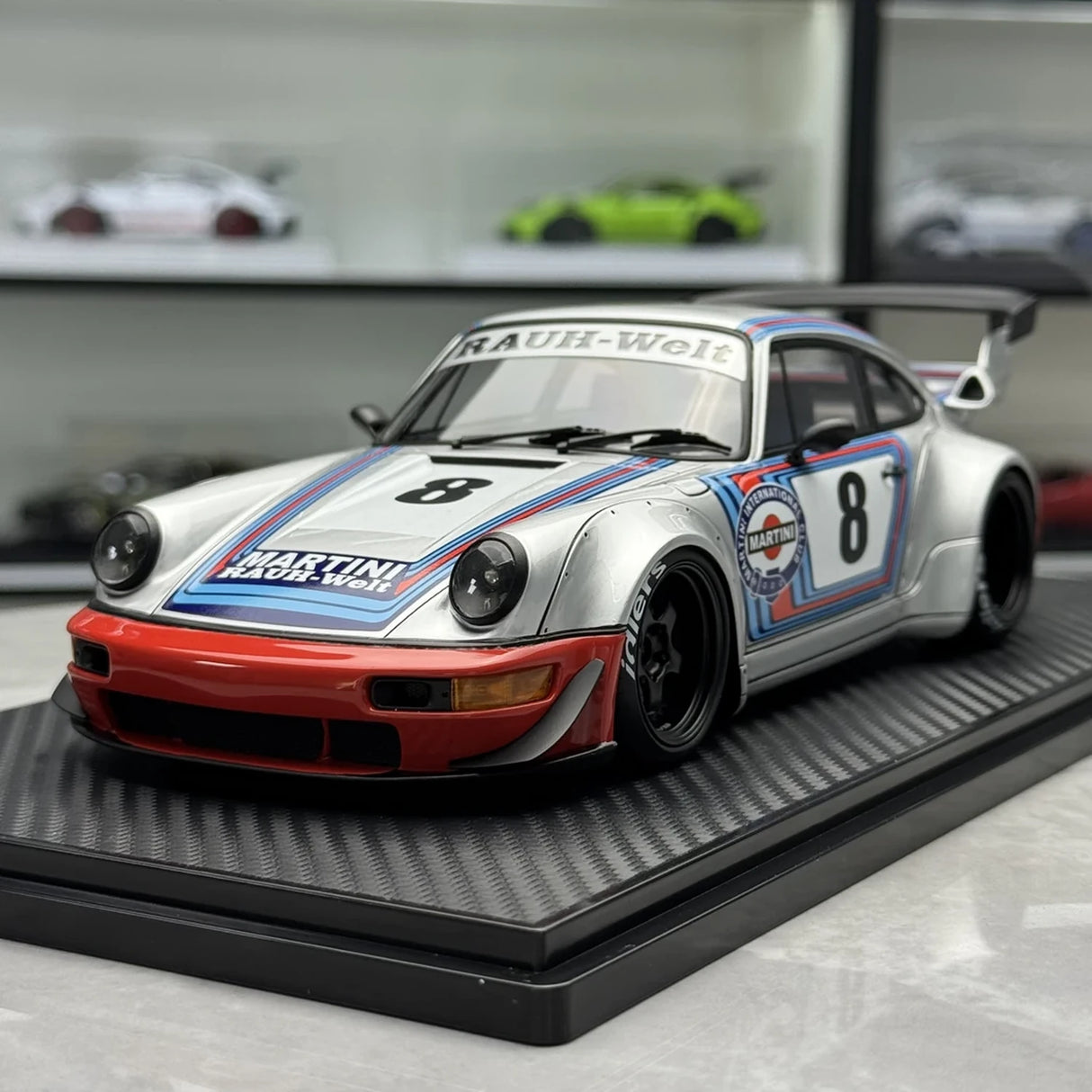 Ignition Porsche 1991 911 964 RWB Martini Livery 1:18 – Resina Modelo de Resina de Coleção